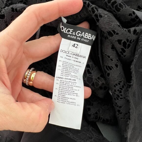 Dolce & Gabbana black lace top size 42 - Picture 6 of 6
